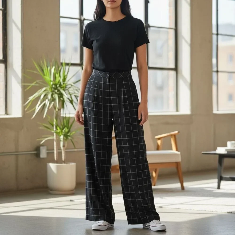 Revolve x Rumer Quinn pant black print size large m3